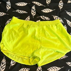 SHEIN Yellow Athletic Shorts Lightweight Performance